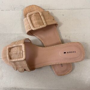 Birdies The Kiwi Wheat Raffia Slides